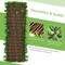 4 Pieces Expandable Faux Ivy Privacy Screen Fence Panel Pack with Flower